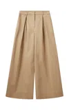 The Garment Avelino Cotton-blend Pleated Pants In Brown