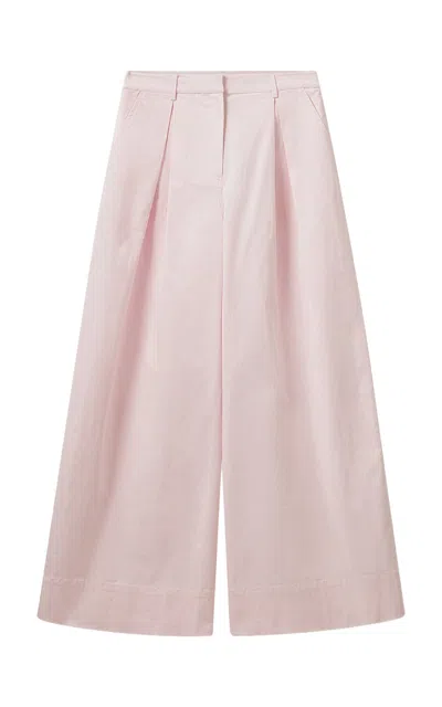 The Garment Avelino Cotton-blend Pleated Pants In Pink