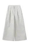 The Garment White Cotton Palazzo Trousers In White