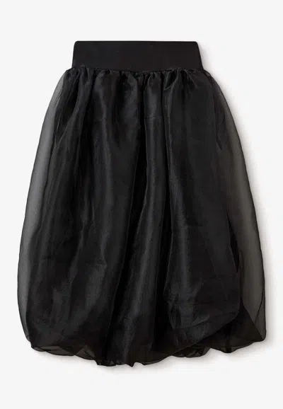 The Garment Beatrice Chiffon Midi Skirt In Black