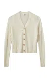 The Garment Bergen Merino Wool Cardigan In White