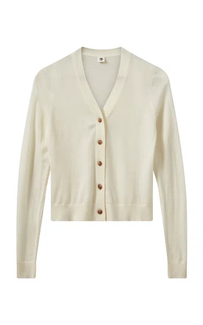 The Garment Bergen Merino Wool Cardigan In White