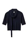The Garment Bergen Scarf Neck Knit Top In Navy
