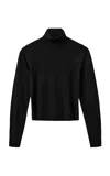 The Garment Bergen Turtleneck Wool Top In Black