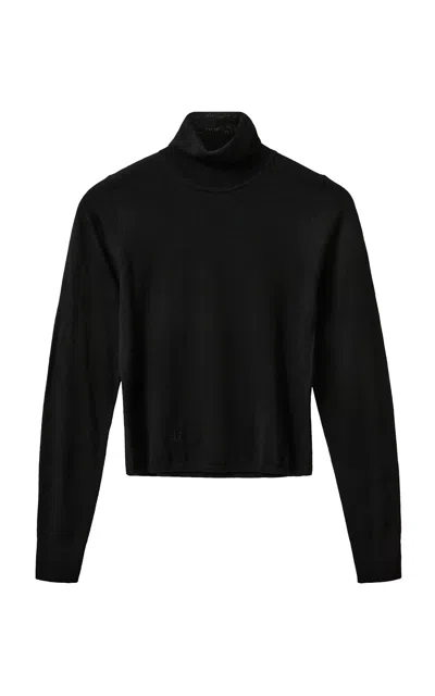 The Garment Bergen Turtleneck Wool Top In Black