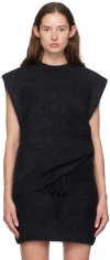 The Garment Black Bern Knit Vest In 050 Black