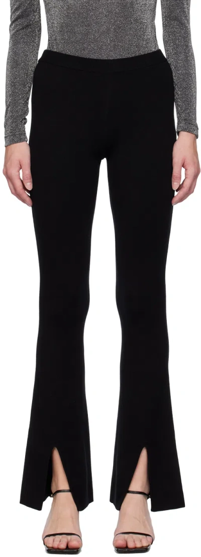 The Garment Marmont Flared Knitted Trousers In Black 050