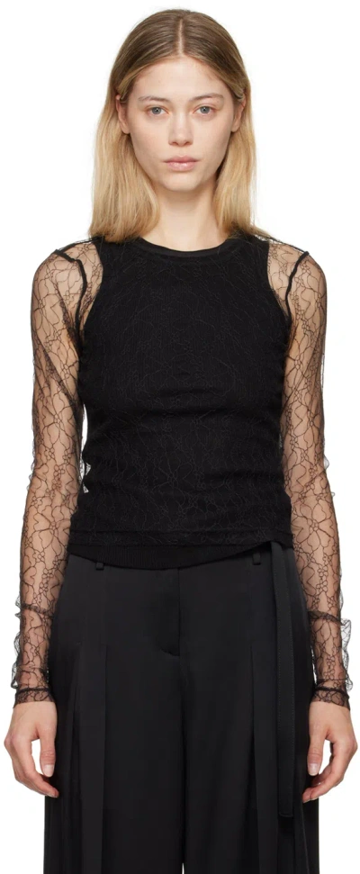 The Garment Black Montenegro Long Sleeve T-shirt In 050 Black