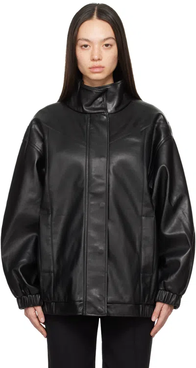 The Garment Black Mumbai Leather Jacket In 050 Black