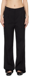 THE GARMENT BLACK PLEATED TROUSERS