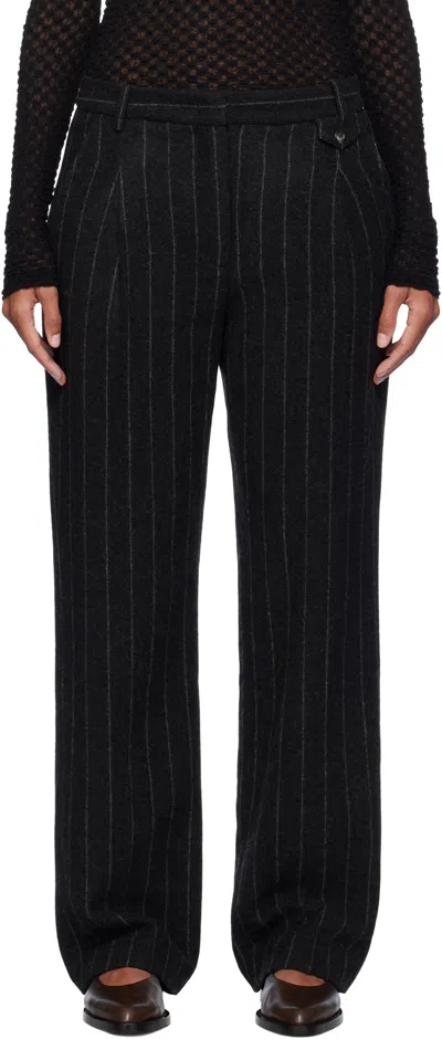 The Garment Tailored Trousers In Black Wool Blend