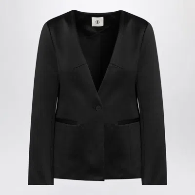 THE GARMENT THE GARMENT  BLACK SINGLE BREASTED COTTON BLEND JACKET