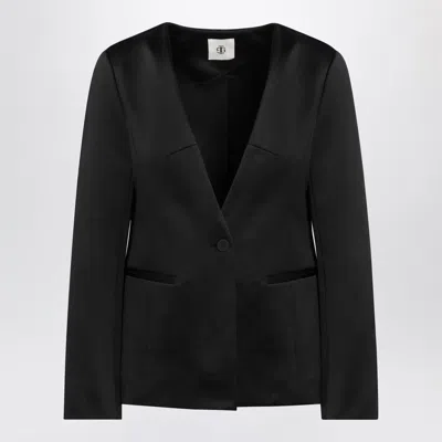 The Garment Black Single Breasted Cotton Blend Jacket