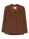 The Garment Bow-detail Blazer In Brown