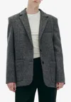 The Garment Brad Ribbon Blazer In Gray