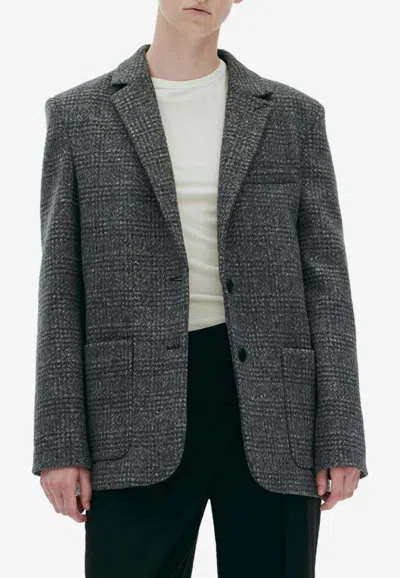 The Garment Brad Checked Blazer In Gray