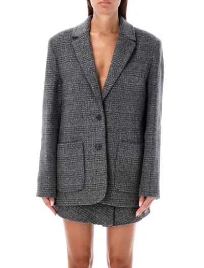 The Garment Brad Checked Blazer In Gray
