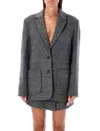 The Garment Brad Ribbon Blazer In Gray
