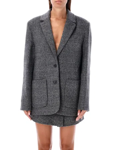 The Garment Brad Checked Blazer In Gray