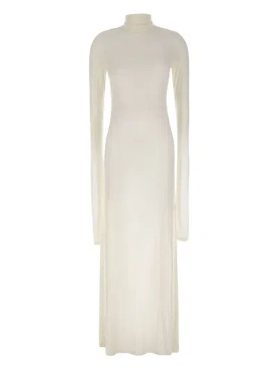 The Garment Bree Long-sleeve Mock-neck Dress In Neutral