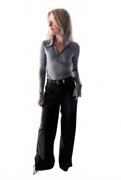 The Garment Bree Polo Tee In Grey In Gray