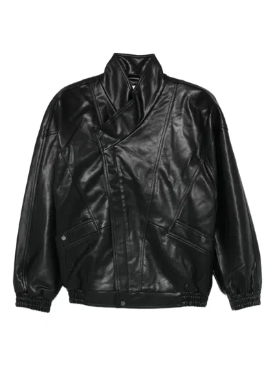 The Garment Brooklyn Asymmetric Panelled Jacket In Black