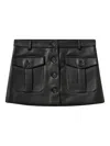 The Garment Buttoned Mini Skirt In Black