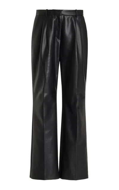 The Garment Brooklyn Recycled Leather Straight-leg Pants In Black