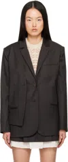 The Garment Denver Pinstriped Single-breasted Blazer In 512 Chocolate