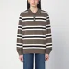 The Garment Womens Print Madison Striped Knitted Polo Shirt In Multicolor