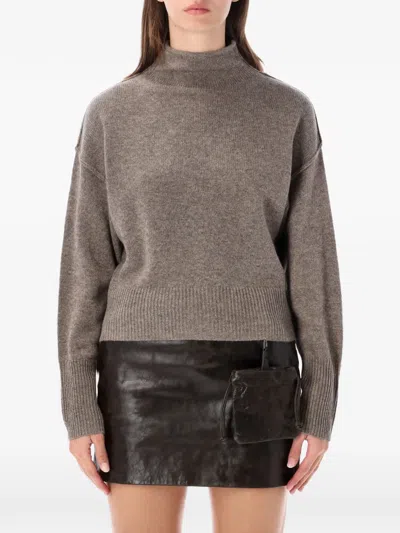 The Garment Grey Knitted Turtle Neck Sweater In Gray