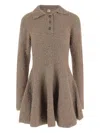 The Garment Buttoned Collared Mini Dress In Brown