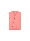The Garment V-neck Wool Sleeveless Sweater In Pink
