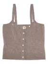The Garment Buttoned Top In Brown