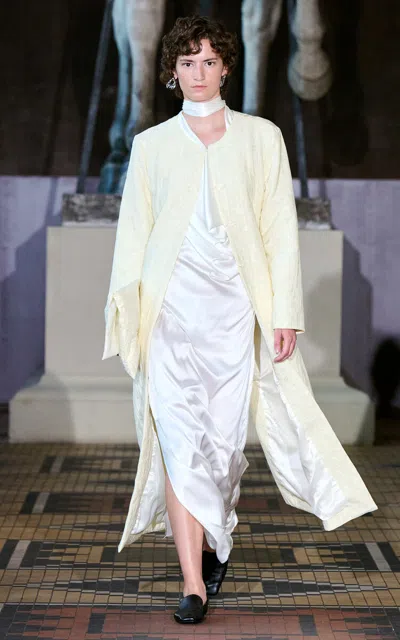 The Garment Cata Shawl Dress In Off-white
