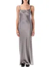 The Garment Womens Smoke Catania Tie-back Silk Maxi Dress In Gray