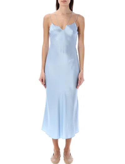 The Garment Catania Long Slip Dress In Light Blue