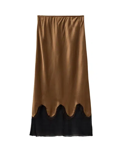 The Garment Catania Midi Skirt In Brown