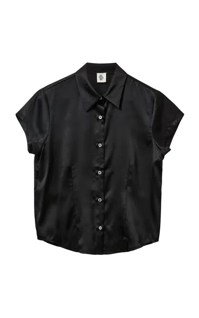The Garment Catania Silk Shirt In Black