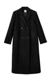 The Garment Clooney Double-breasted Wool Coat In Black