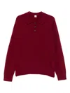 The Garment Como Button-fastening Polo Top In Burgundy