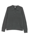 The Garment Gray Como Long Sleeve Polo In Gray