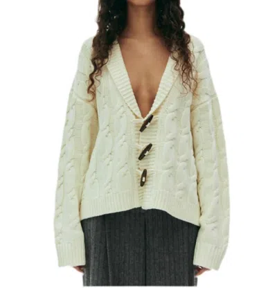 The Garment Como Cable Cardigan In Ivory In Neutral