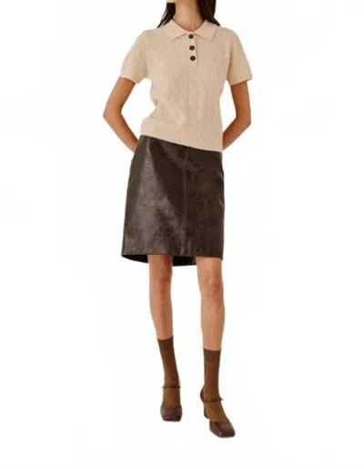 The Garment Como Cable Mini Polo In Macadamia In Neutral
