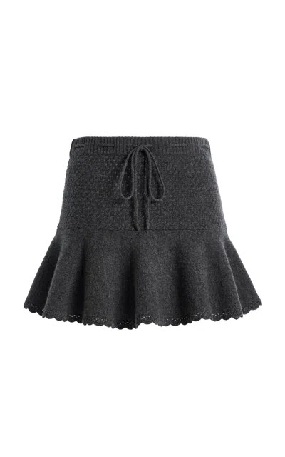 The Garment Como Crochet Wool-cashmere Mini Skirt In Black