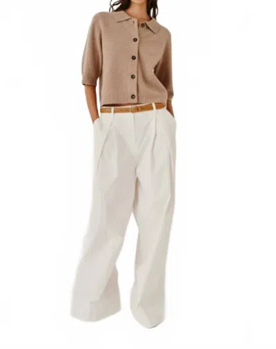 The Garment Como Cropped Cardigan In Truffle In Brown
