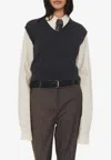 The Garment Como V-neck Knitted Vest In Gray