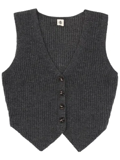 The Garment V-neck Vest In Gray