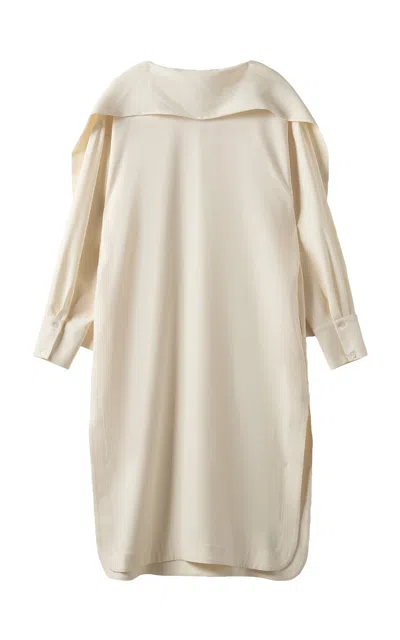 The Garment Crepe Work Shirt Dress In Ivory