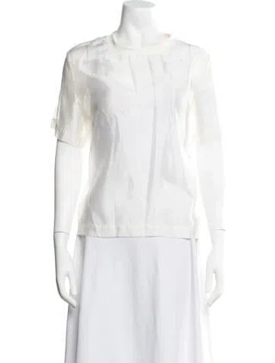 Pre-owned The Garment Crew Neck Short Sleeve Top In White
